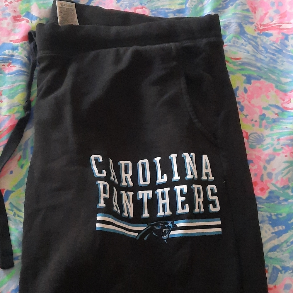Vs Pink Carolina panthers  drawstring sweatpants
